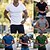 cheap Running Tops-Men&#039;s Running Shirt Short Sleeve V Neck Top Athleisure Breathable Soft Fitness Running Jogging Sportswear Solid Colored Activewear Micro-elastic