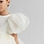 Χαμηλού Κόστους Φορέματα-Παιδιά Λίγο Κοριτσίστικα Φόρεμα Δετοβαμένο Φόρεμα σε γραμμή Α Πάρτι Σουρωτά Δίχτυ Φουσκωτό Μανίκι Ανθισμένο Ροζ Dusty Rose Λευκό Ως το Γόνατο Κοντομάνικο χαριτωμένο στυλ Πριγκίπισσα Φορέματα / Άνοιξη