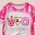 cheap Family Matching Outfits-Mommy and Me Valentines T shirt Tops Causal Heart Rose Letter Print Pink Short Sleeve Daily Matching Outfits / Summer / Cute
