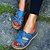 billige Sandaler til kvinder-Dame Sandaler Wedge-sandaler udendørs Daglig Ensfarvet Sommer Spænde Kile Hæl Åben Tå Afslappet Gang Syntetisk læder Hjemmesko Vin Sort Rød