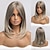 cheap Synthetic Trendy Wigs-Blonde Wigs with Bangs Long Layered Blonde Wig Women Synthetic Wig with Bangs 18inch Christmas Party Wigs