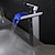 ieftine Clasic-robinet de baie cu un singur mâner, robinete de baie din bronz frecat cu ulei cu o gaură LED/cascada/centerset, robinetul din alamă pentru chiuveta de baie conține apă rece și caldă
