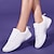 Недорогие Танцевальные кроссовки-женские танцевальные кроссовки обувь для чирлидинга тренировочные кроссовки для черлидинга сетчатые кроссовки на плоской подошве с круглым носком на шнуровке взрослые детские белые