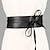 זול חגורות נשים-בגדי ריקוד נשים יוניסקס חגורה רחבה דמוי עור ללא אבזם דקור קשר יום יומי קלסי מפלגה יומי לבן שחור קפה