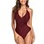 cheap One-Pieces-Women&#039;s Halter One Piece Swimsuit Bodysuit Bathing Suit Swimwear Azure Wine Red Sleeveless Breathable Lightweight Quick Dry - Summer Swimming Surfing Beach