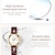 baratos Relógio Automático-OLEVS Feminino Relógio mecânico Calendário Impermeável Noctilucente Couro Legitimo Assista