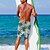 cheap Men&#039;s Swimwear &amp; Beach Shorts-Men&#039;s Swim Trunks Swim Shorts Board Shorts Swimwear 3D Print Elastic Drawstring Design Swimsuit Comfort Soft Beach Graphic Patterned Flamingo Coconut Tree Casual Fashion Streetwear Blue / Mid Waist