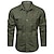 cheap Hiking Tops-Men&#039;s Hiking Shirt / Button Down Shirts Long Sleeve Square Neck Shirt Outdoor Multi-Pockets Breathable Quick Dry Lightweight Summer Cotton Solid Color White Black Army Green Hunting Fishing Climbing