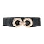 cheap Women&#039;s Belt-Women&#039;s Unisex Corset Belt PU Leather Sliding Buckle O-ring Casual Classic Party Daily Silver Gold