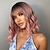 cheap Synthetic Trendy Wigs-Bob Wig with Bangs Pink/Ombre Brown/Auburn/Wine/Green Synthetic Culy Wigs for African American Women Natural Scalp Wigs 18inch Party Daily Wigs Christmas Party Wigs