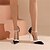 hesapli Kadın Topukluları-Kadın&#039;s Topuklular Topuklu ayakkabı Sivri Uçlu Minimalizm Günlük EVA Mokasen Bahar Yaz Zıt Renkli Beyaz Siyah Kırmzı