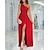 cheap Casual Dresses-Women&#039;s Prom Dress Party Dress Formal Dress Long Dress Maxi Dress Black Red Blue Pure Color Sleeveless Summer Spring Fall Ruched Casual Cold Shoulder Christmas Birthday Evening Party 2023 S M L XL XXL
