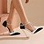 hesapli Kadın Topukluları-Kadın&#039;s Topuklular Topuklu ayakkabı Sivri Uçlu Minimalizm Günlük EVA Mokasen Bahar Yaz Zıt Renkli Beyaz Siyah Kırmzı