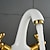 abordables Classiques-robinet de lavabo de salle de bain - finitions électrolytiques / peintes classiques centerset mélangeurs un troubath taps