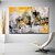 abordables Peintures Abstraites-Peinture à l&#039;huile sur toile faite à la main art mural décoration abstraite peinture au couteau paysage jaune pour la décoration intérieure roulé sans cadre peinture non étirée