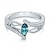 preiswerte Ringe-Ring Party Geometrisch Dunkelblau Hellblau Aleación Birne Einfach Elegant 1 Stück / Damen / Hochzeit / Geschenk