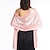 billige Sjal-kvinners imitert silke gjennomsiktig skjerf cape ensfarget lang sjal wrap for bryllupsfest elegant sparkle &amp; shine brudepikeskjerf