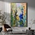 abordables Peintures Abstraites-Peinture à l&#039;huile Hang-peint Peint à la main Panoramique vertical Abstrait Paysage Moderne Toile roulée (sans cadre) / Toile tendue
