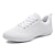 abordables Baskets de Danse-baskets de danse pour femme chaussures d&#039;acclamation entraînement pratique cheerleading baskets en maille talon plat bout rond à lacets adulte enfant blanc