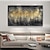 abordables Peintures Abstraites-Peinture à l'huile abstraite toile art mural noir jaune décoration abstraite pour la décoration intérieure roulée sans cadre non étiré