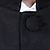 billige Drengens formelle dragt-2 Dele Jakkesæt til ringbæreren Drenge Børn Buksesæt Formelt sæt Fest Stævnemøde Sej Formelt Helfarve Sort Hvid Polyester