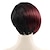 cheap Black &amp; African Wigs-Short Wave Wig Black Women&#039;s Gradient Straight Hair Wig Synthetic Pixie Cut Wig High Temperature Fiber