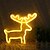 cheap Decorative Lights-Neon Night Light Deer Shaped AAA Battery Powered USB Powered Christmas Decoration Light