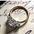 お買い得  指輪-指輪 パーティー 幾何学的 ゴールド 合金 ギター シンプル エレガント 1個 キュービックジルコニア / 女性用 / 結婚式 / 贈り物