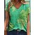 cheap Women&#039;s Clothing-Women&#039;s Blouse T shirt V Neck Print Multi Color Modern V Neck T-shirt Sleeve Regular Summer pea green Green Blue Purple