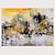 abordables Peintures Abstraites-Peinture à l&#039;huile sur toile faite à la main art mural décoration abstraite peinture au couteau paysage jaune pour la décoration intérieure roulé sans cadre peinture non étirée