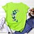 cheap Super Sale-Women&#039;s T shirt Tee Basic Print Basic Butterfly T-shirt Sleeve Round Neck Summer Standard pea green Blue Dark Red Dark Pink Dark Gray