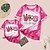 cheap Family Matching Outfits-Mommy and Me Valentines T shirt Tops Causal Heart Rose Letter Print Pink Short Sleeve Daily Matching Outfits / Summer / Cute