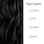 abordables Pelucas sintéticas de moda-Pelucas onduladas negras largas para mujer Peluca negra rizada de parte media Pelucas de fibra sintética resistente al calor de aspecto natural Pelucas de reemplazo de cabello para uso diario en