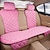 cheap Car Seat Covers-StarFire Cute Pink DIY Car Seat Cover Set Universal Plush Seat Cushion Auto Seat Protector Mat for Most Car Models Automobile Covers Pink Black Gray Coffee Colors Optional