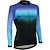 cheap Cycling Jerseys-21Grams Women&#039;s Cycling Jersey Long Sleeve Bike Top with 3 Rear Pockets Mountain Bike MTB Road Bike Cycling Breathable Quick Dry Moisture Wicking Reflective Strips Black Green Yellow Gradient