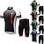 cheap Men&#039;s Clothing Sets-21Grams Men&#039;s Short Sleeve Cycling Jersey with Shorts Summer Lycra Black / Red Black / Yellow Green Gradient Bike Clothing Suit Breathable Ultraviolet Resistant Quick Dry Back Pocket Limits Bacteria