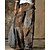 cheap Women&#039;s Pants-Women&#039;s Wide Leg Normal Faux Denim Graphic Yellow Brown Fashion Mid Waist Full Length Casual Weekend Summer Spring &amp;  Fall