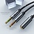 cheap Audio Cables-Headphone 3.5mm Splitter Mic Cable for Computer Headset 3.5mm Female to 2 Dual Male Microphone Audio Stereo Jack Earphones Port to Gaming Speaker PC Adapter