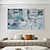 levne Abstraktní malby-ruční olejomalba plátno umělecká dekorace abstraktní malba nožem krajina modrá pro domácí dekoraci válcovaný bezrámový nenatažený obraz