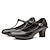 cheap Ballroom Shoes &amp; Modern Dance Shoes-Women&#039;s Ballroom Dance Shoes Modern Shoes Character Shoes Performance Practice Ballroom Dance Suede Shoes Simple Style Practice Buckle Cuban Heel Closed Toe Buckle T-Strap Adults&#039; Black