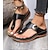 cheap Women&#039;s Sandals-Women&#039;s Sandals Outdoor Daily Wedge Sandals Plus Size Summer Sequin Flat Heel Wedge Heel Open Toe Casual PU Leather Loafer Solid Colored Black Red Brown