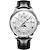tanie Zegarki mechaniczne-mechaniczny zegarek dla mężczyzn biznesowy luksusowy analogowy zegarek na rękę kalendarzautomatyczny samozwijający się faza księżyca wodoodporny noctilucent zegarek z prawdziwej skóry prezent