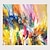 olcso Absztrakt festmények-olajfestmény 100%-ban kézzel festett falfestmény vászonra vízszintes panoráma absztrakt színes táj modern lakberendezés dekor hengerelt vászon keret nélkül feszítetlen