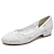Χαμηλού Κόστους Παπούτσια Γάμου-Γυναικεία Γαμήλια παπούτσια Νυφικά Παπούτσια Επίπεδο Τακούνι Στρογγυλή Μύτη Κομψό Δαντέλα Μοκασίνια Κρασί Μαύρο Λευκό