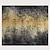 abordables Peintures Abstraites-Peinture à l&#039;huile abstraite toile art mural noir jaune décoration abstraite pour la décoration intérieure roulée sans cadre non étiré