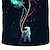 billige drenges 3d t-shirts-Drenge 3D Astronaut T-shirt Kortærmet 3D-udskrivning Sommer Forår Aktiv Sport Mode Polyester Børn 3-12 år udendørs Daglig Indendørs Regulær