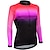 cheap Women&#039;s Jerseys-21Grams Women&#039;s Cycling Jersey Long Sleeve Bike Top with 3 Rear Pockets Mountain Bike MTB Road Bike Cycling Breathable Moisture Wicking Quick Dry Reflective Strips Black Yellow Red Gradient Sports