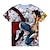 preiswerte Anime-T-Shirts-One Piece Affe D. Ruffy T-Shirt-Ärmel Zeichentrick Manga Anime 3D Harajuku Grafik Kawaii Für Paar Herren Damen Erwachsene Zurück zur Schule 3D-Druck
