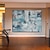 abordables Peintures Abstraites-Peinture à l&#039;huile faite à la main toile art décoration couteau abstrait peinture paysage bleu pour la décoration intérieure roulé sans cadre peinture non étirée