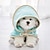 tanie Ubrania dla psów-Psy Koty Ręcznik kąpielowy Solidne kolory Kolorowy blok Godny podziwu Na co dzień Codzienne Ubrania dla psów Ubrania dla szczeniąt Stroje dla psów Niebieski Różowy Kostium dla dziewczynki i chłopca